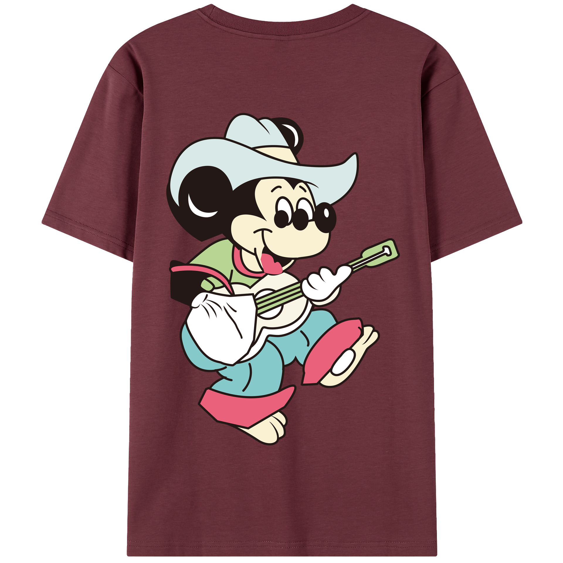 （画像用） ミッキーマウス Mickey Mouse 綿100％半袖Tシャツ（背面プリント）